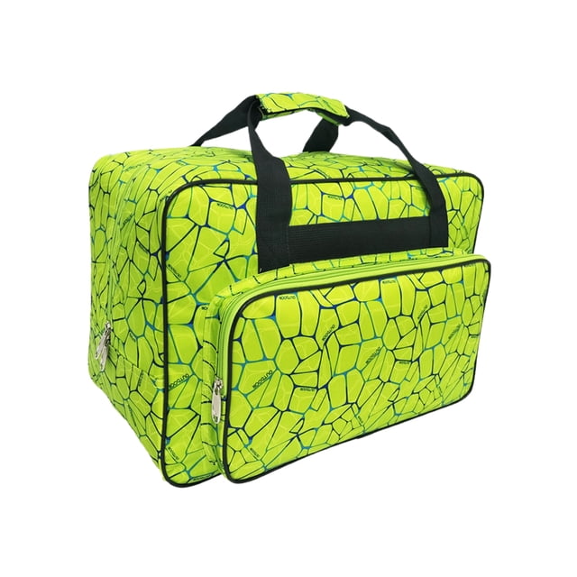 Bolsa Qarigey para máquina de coser doméstica de textura suave compacta para deportes y Fitness con refuerzo de línea de coche Envolturas para manijas de equipaje Verde