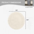 thumbnail image 3 of Home Weavers Classy Bathmat 100% Cotton Tufted Bath Rug, Extra Soft and Absorbent Bath Rugs, Machine Washable bath rugs for Bathroom, 30" Round, Ivory, 3 of 10