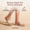 thumbnail image 4 of Cushionaire Bolero Sandals for Women, Woven Raffia Slide with Jute Sole, Floral Straw Detail and Memory Foam, 4 of 20