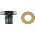 thumbnail image 1 of Dorman Oil Drain Plug 65245 AutoGrade; OE Replacement; 7/8 Inch Head; 1/2 Inch -20 Thread; 0.514 Inch Shank Length; Single; Without Magnetic Tip; With Gasket, 1 of 4