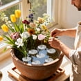 thumbnail image 4 of 1Pcs Small Floating Flower Planter, Hydroponic Vase for Fresh Flowers, Modern Flower Arrangement Border & Display Kit, Wind Planter for Tabletop Decor,A, 4 of 5