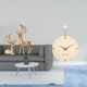 thumbnail image 2 of Escultura de ciervo, estatua, adorno de mesa, figura de reno, reloj de pared, resina, madera, moderno, adecuado para sala de estar, dormitorio, regalo, 2 of 8