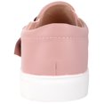 thumbnail image 3 of Childrens Kids Girls Slip On Twin Gusset Casual Lesiure Trainers Sneakers Pumps with Frill Design - Dusty Pink - US Infant 11, 3 of 7