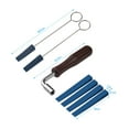 thumbnail image 3 of Piano Tuning Tools Professional Piano Tuning Hammer Wrench Lever Tool Kit with Strip Rubber Mutes Felt Balance Rail Punchings Piano Instrument Turning Maintenance Fastening Tool, 3 of 7