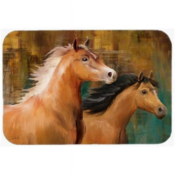 Horse Duo Glass Cutting Board, Large