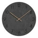 thumbnail image 1 of Reloj de pared moderno, silencioso, sin tictac, decorativo, funciona con pilas, redondo. Negro, 1 of 8