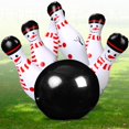 thumbnail image 2 of Juego de bolos inflable Christmas Giant, abierto con 6 bolos y 6 bolos, 2 of 6