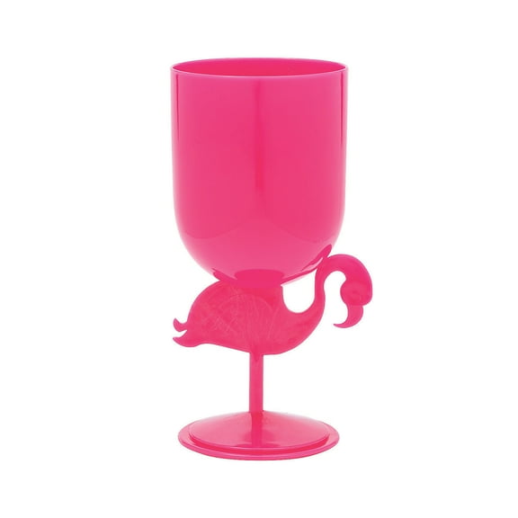 Plastic Flamingo Goblet - Party Supplies - 12 Pieces