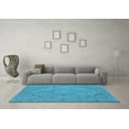 thumbnail image 3 of Ahgly Company Indoor Square Oriental Light Blue Industrial Area Rugs, 7' Square, 3 of 4