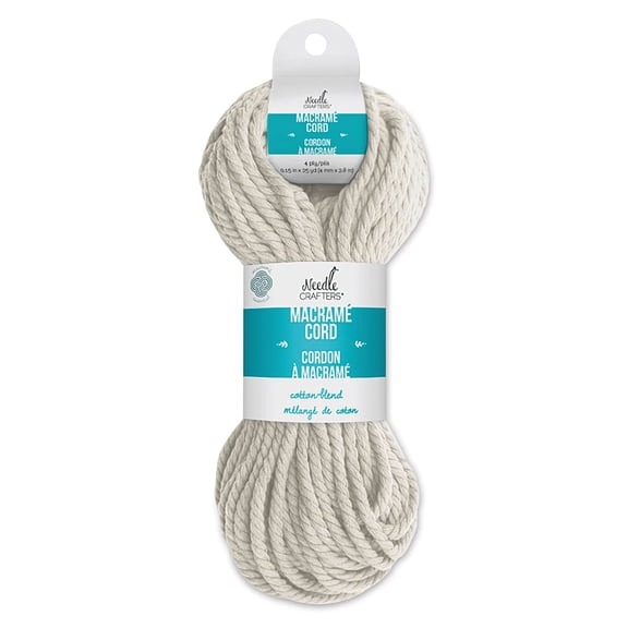 Needle Crafters Macramé Cord - Ecru, 4 mm x 25 yds