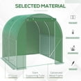 thumbnail image 4 of Outdoor Storage Shed Outsunny 6' x 6' x 6' Tunnel Greenhouse Outdoor Walk-In Hot House with Roll-up Plastic Cover and Zippered Door, Steel Frame, Green,Garden Storage Shed, 4 of 8