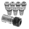 thumbnail image 2 of 7Pcs ER11 1-7mm Spring Collets with ER11A 5mm Motor Shaft Holder Extension Rod,1 * Extension Rod 7 * ER11 Collets,Silver, 2 of 8