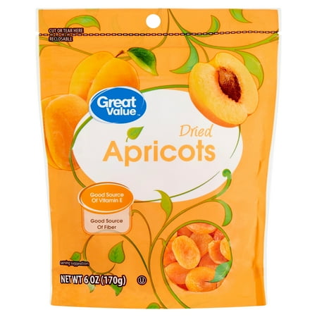 Great Value Dried Apricots, 6 oz