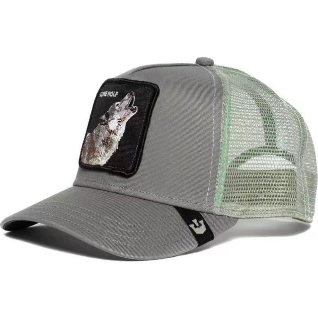 Gorra de béisbol con dibujos de animales, protector solar, malla bordada, conductor de camión, pantera negra, gallo, lobo, sombrero