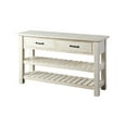 thumbnail image 1 of Martin Svensson Barn Door Solid Wood Sofa Console Table Antique White, 1 of 4