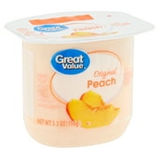 Great Value Original Peach Lowfat Yogurt, 5.3 oz