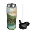 thumbnail image 2 of Sikiie Lake Forest Dinosaur Print 18OZ Insulated Straw Cup, Portable Leak-proof Sports Water Bottle, Stainless Steel Water Cup Suitable for Home and Outdoor, 2 of 8