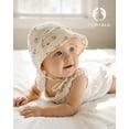 thumbnail image 2 of FURTALK 3 Pack Baby Bonnet Muslin Cotton Soft Adjustable Chin Strap for Infant Boys Girls, 2 of 5
