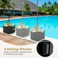 thumbnail image 4 of Topcobe 2-in-1 Outdoor Umbrella Base Planter Patio Umbrella Stand with Flower Box, Outdoor Umbrella Bases for Patio Backyard Garden Pool Deck-Black, 4 of 8