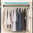 thumbnail image 2 of Closet Clothes Hanging Rod, 15-25 inch Adjustable Size, Screw Fixing Connection, for Closet Wardrobes Laundry RV, Black, 2 of 8