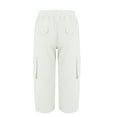 thumbnail image 6 of Huowey Women's Pants Cargo Capris Hiking Pants Summer Casual Drawstring High Waisted Sweatpants Loose Capri Pants with Pockets, 6 of 6
