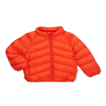 Wonder Nation Baby and Toddler Packable Puffer Jacket, Sizes 0/3M-5T