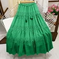 thumbnail image 4 of Cavosen Womens Maxi Skirt High Waist Midi Skirts A Line Solid Short Skirts Trendy Cute Date Night Club Skirt, 4 of 6