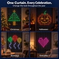 thumbnail image 2 of 540 LEDs Smart WiFi RGBW Color Changing LED Halloween Curtain Lights 5 x 6 FT Window Lights with Alexa App & Remote Control Music Sync DIY Patterns Indoor Outdoor Decor for Halloween Parties, 2 of 9