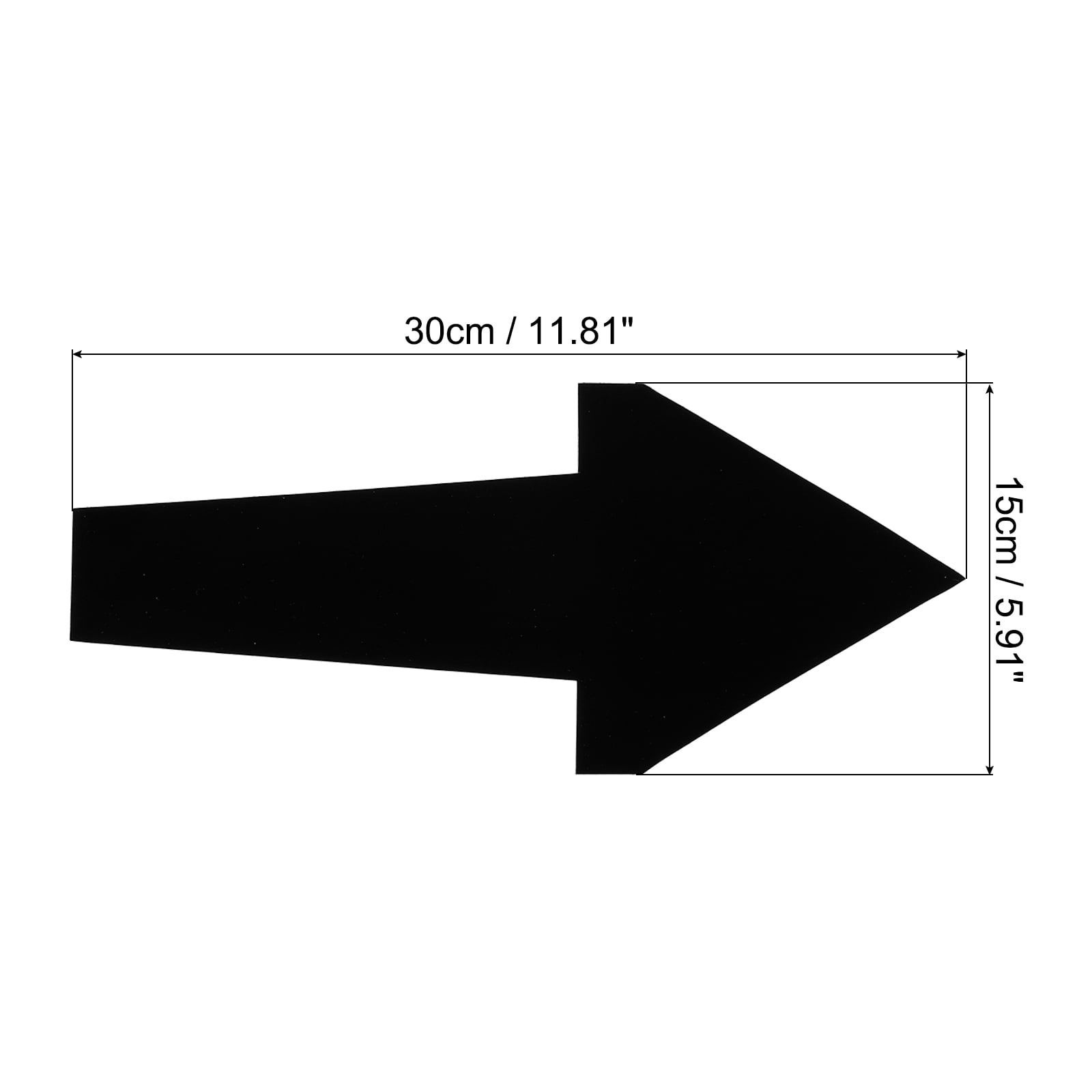 Unique Bargains Arrow Sticker Removable Self Adhesive Waterproof Floor Decal Black