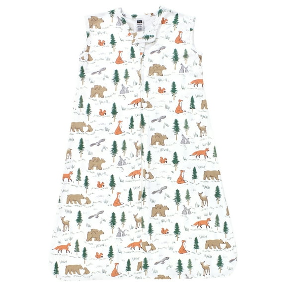Hudson Baby Infant Boy Cotton Sleeveless Wearable Sleeping Bag, Sack, Blanket, Sweet Woodland, 0-6 Months