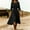 01-Black dresses for women, variant on Mceream Womens Summer Linen Dresses Casual Crew Neck Casual Cotton Long Sleeve Midi Dresses Flowy Loose Beach Vacation Tshirt Dress Plus Size Vestidos Elegantes De Mujer Army Green L