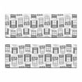 thumbnail image 2 of Geometric Bench Cushion Set of 2, Apartment Building Urban Architecture European Windows City Town Illustration, Standard Size Foam Pad and Decorative Cover, Grey White, by Ambesonne, 2 of 4