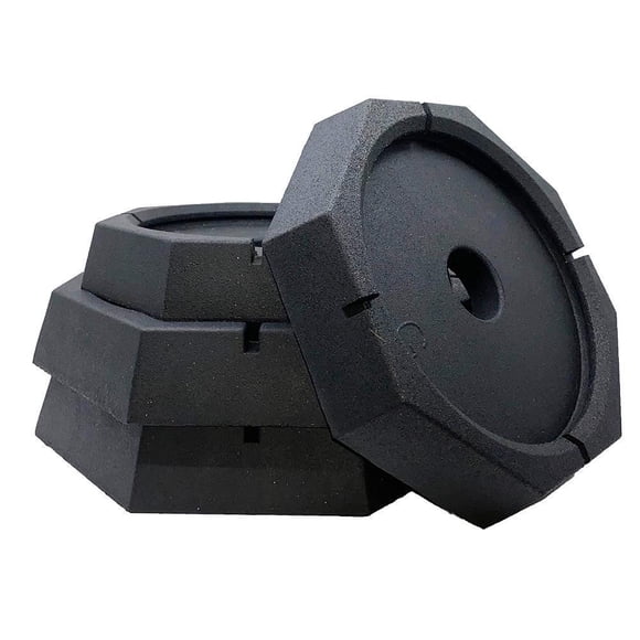 SnapPad Jack Pad XTR12SP4 Xtra XL Plus; Rubber; Black; Set Of 4