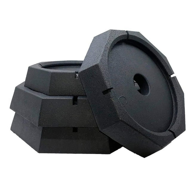 SnapPad Jack Pad XTR12SP4 Xtra XL Plus; Rubber; Black; Set Of 4