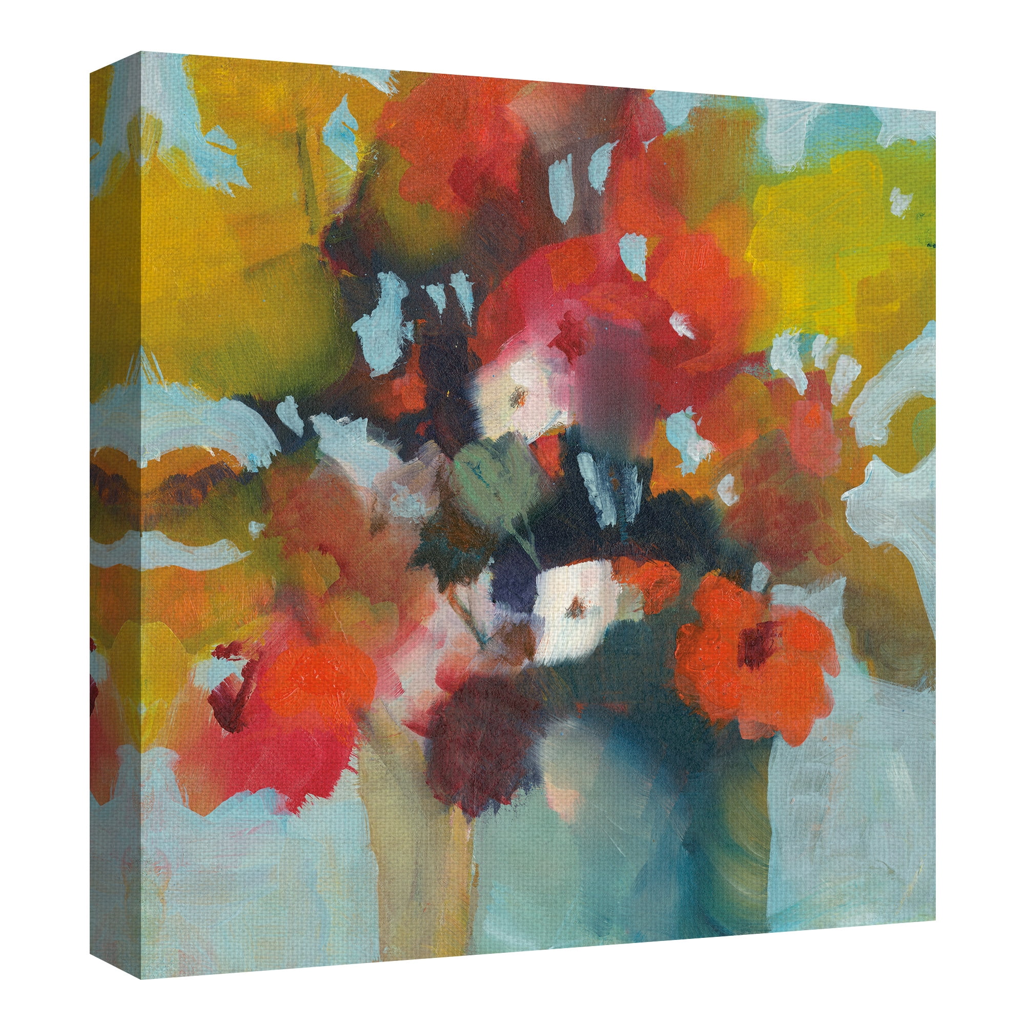 Masterpiece Art Gallery Pot of Flowers By Michelle Abrams Canvas Art Print 30" x 30"
