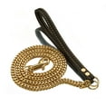 thumbnail image 1 of Wweixi Dog Leashes With Leather Handle For Portable And Sturdy Control Wide Application Gold 100cm, 1 of 6