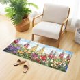 thumbnail image 6 of Haosy Colored Glass Flowers Bathroom Rugs Non Slip Absorbent Soft Plush Quick Dry Bath Mat, 39"x20", 6 of 8