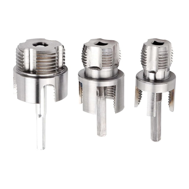 Juego de 3 herramientas para roscado interno y externo de tuberías, herramienta para roscar tuberías