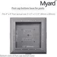 thumbnail image 2 of Myard PNP 115445W Screw-Free Universal Fence Pyramid Top Cap Fits Post 4 X 4 Inches (Actual Post Size 3.5 X 3.5) (Qty 5, White), 2 of 8