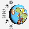 thumbnail image 6 of Kdxio Funny Dinosaurs Pursue a Meat for Tire Cover Wheel Protectors Tyre Covers Weatherproof Wheel Covers Universal Fit for Trailer Rv SUV Truck Camper Travel Trailers 16 inch, 6 of 8