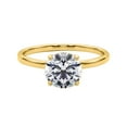 thumbnail image 5 of Mauli Jewels 1.5 Carat Round Moissanite Engagement Ring for Women in 14K Rose Yellow Gold, 4-Prong Solitaire Diamond Look Bridal Wedding Ring, 5 of 9