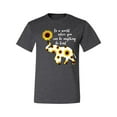 thumbnail image 2 of In A World Where You Can Be Anything Be Kind Inspirational/Christian Men's Graphic T-Shirt, Heather Black, Medium, 2 of 3
