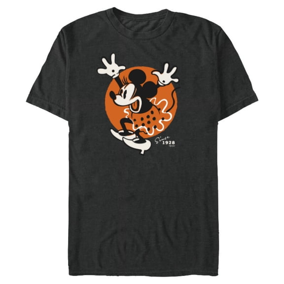 Disney 100 Minnie Mouse Excited Since 1928 Vintage D100 - Short Sleeve Blended T-Shirt for Adults - Customized-Dark Heather
