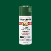 Hunter Green, Rust-Oleum Stops Rust Gloss Protective Enamel Spray Paint-7738830, 12 oz