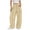 Beige, variant on Barrel Sweatpants Women High Waisted Wide Leg Lounge Pants Casual Fall Drawstring Contrast Patchwork with Pockets (Z-Hot Pink, M)