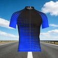 thumbnail image 5 of Yaoyar Mens Short-Sleeved Cycling Jersey Quick-Drying Sun-Protective Zippered Short-Sleeved Stand-Up Collar With Pockets Road Cycling Jersey, 5 of 5