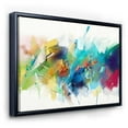 thumbnail image 1 of Designart Turquoise Story With Touches Of Yellow And Red FLOAT FRAME WALL ART, 1 of 4