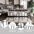 thumbnail image 4 of EastVita Modern Upholstered Bar Stools Set of 4 - Counter Height Bar Chairs with Round Seat/Back/Footrest for Kitchen Island/Dining Room/Pub - Grey, 4 of 7