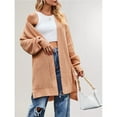 thumbnail image 6 of Women's Long Cardigan Sweaters Open Front Oversized Duster for Women Pink L, 6 of 10