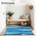 thumbnail image 3 of ODIKA 5'x7' Machine Washable Non-Slip Area Rug, Elegant Swirling Waterfall Cascade Abstract Artistic High Traffic Rug with Pad, Blue, 662287, 3 of 8